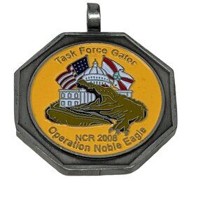Task Force Gator Medallion Metal Operation Noble Eagle The‎ Lord is Near to All